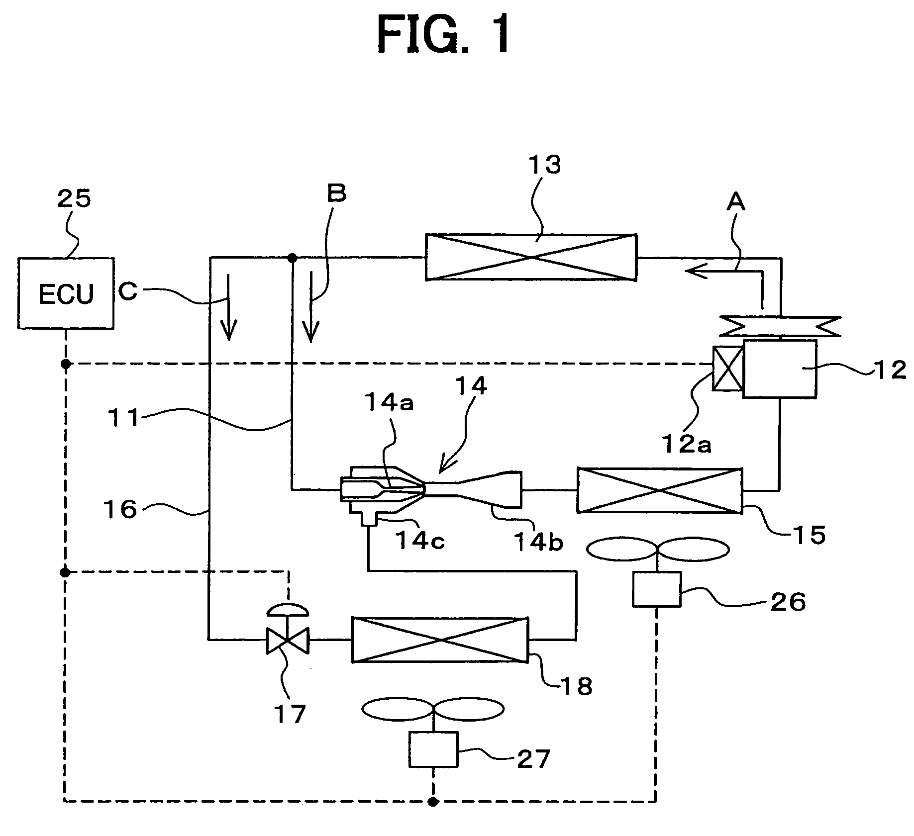 Ejector cycle having multiple evaporators