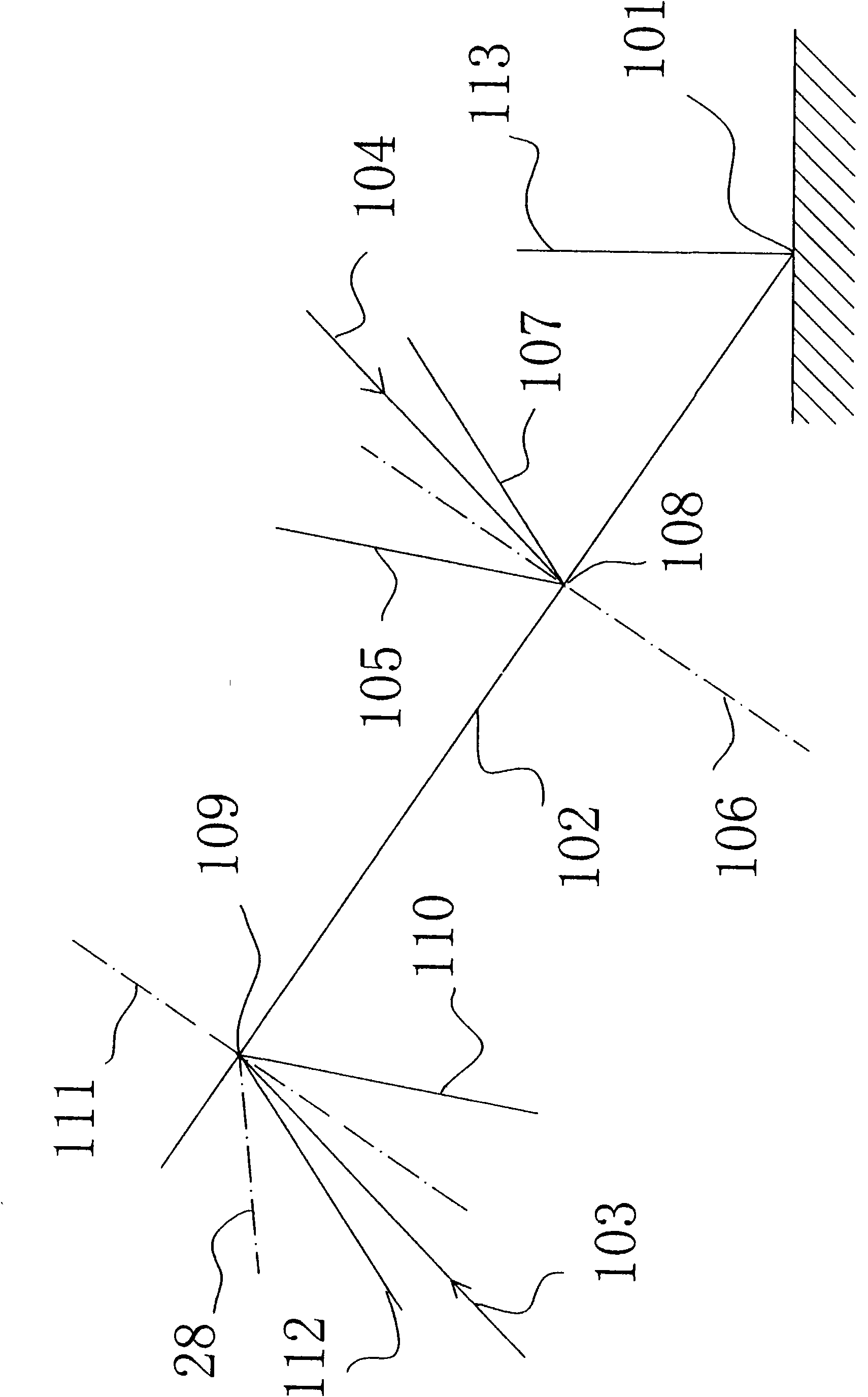 Sunshine tracking and concentrating method and tracking-mode solar concentrating device