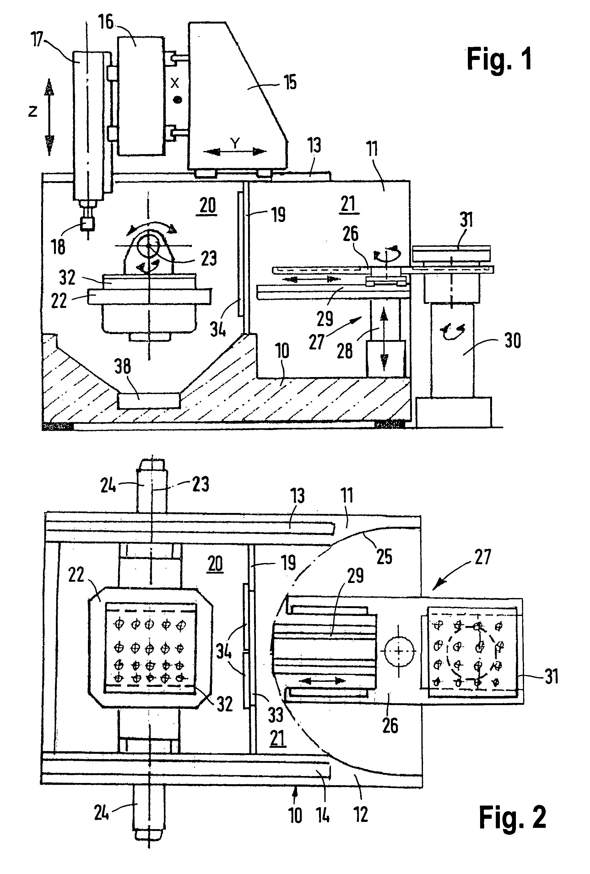 Cutting machine with a workpiece changer