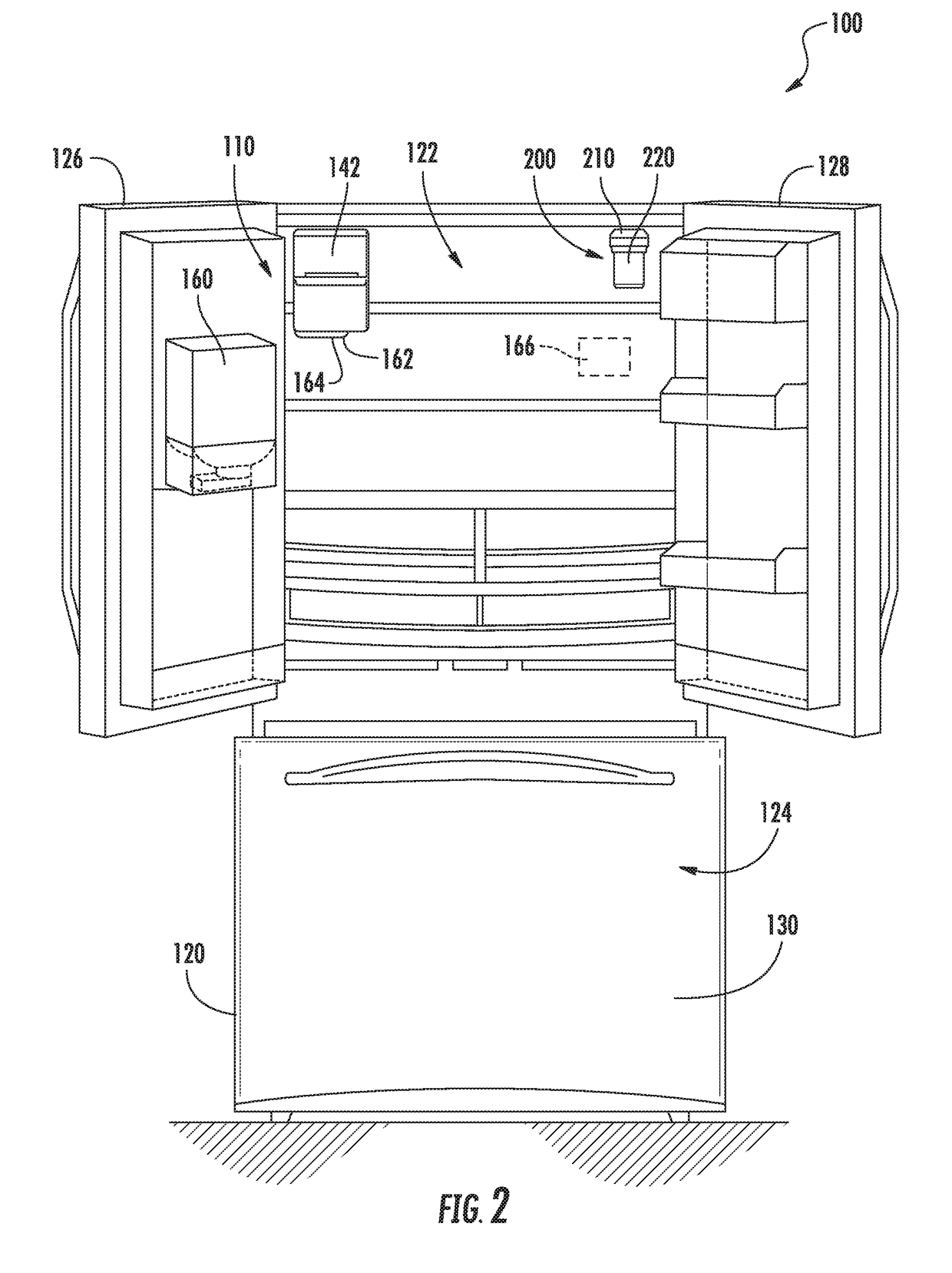 Mixed matrix membrane filtration device for an appliance