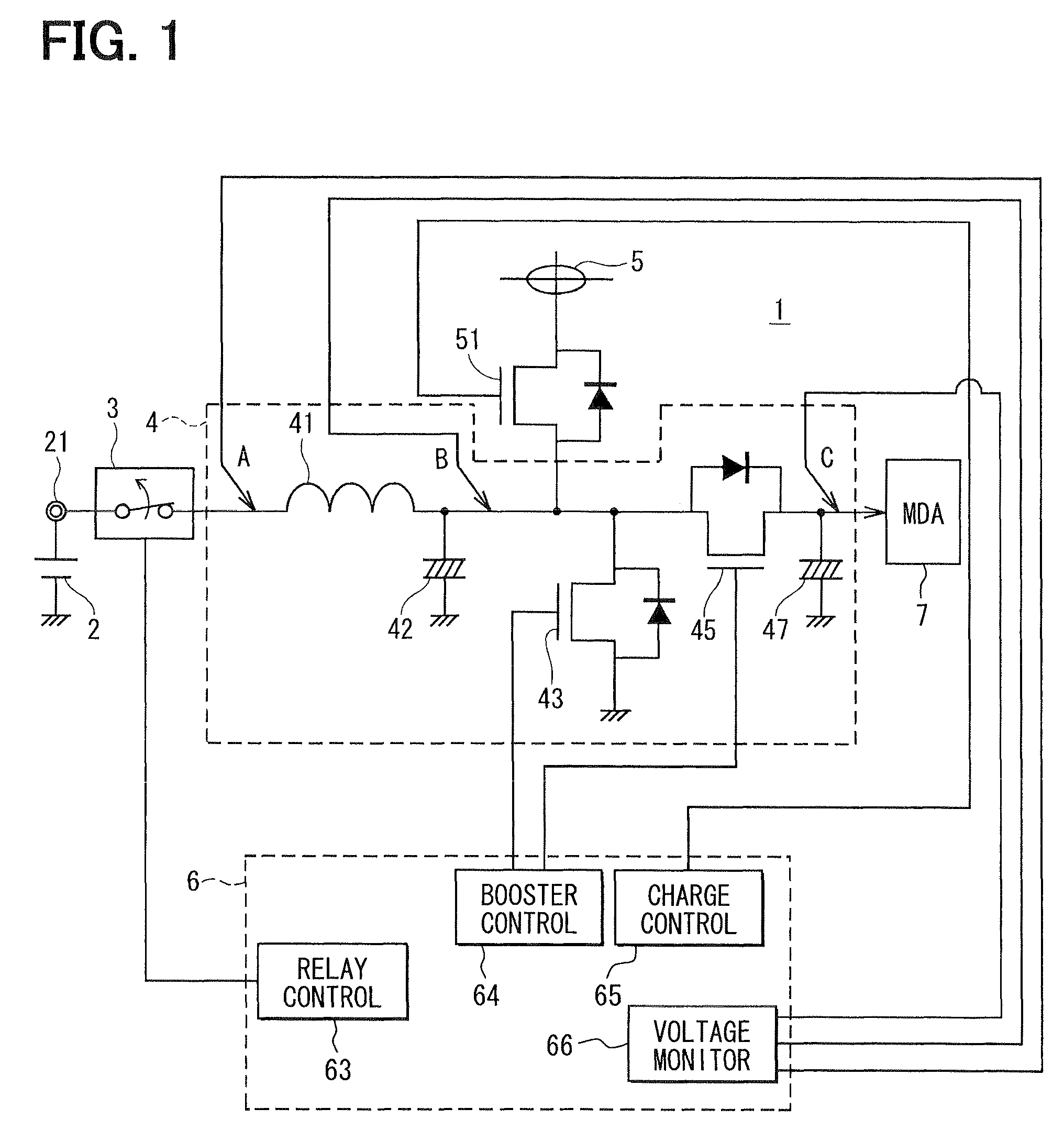 Voltage booster apparatus for power steering system