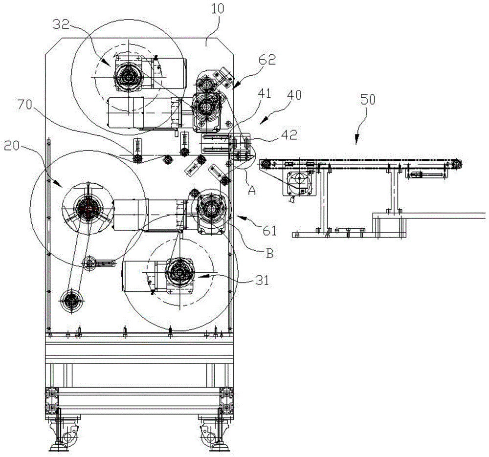 Diffusion film feed mechanism