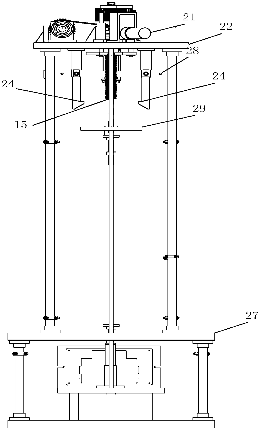 Energy storage automobile instrument collision test apparatus