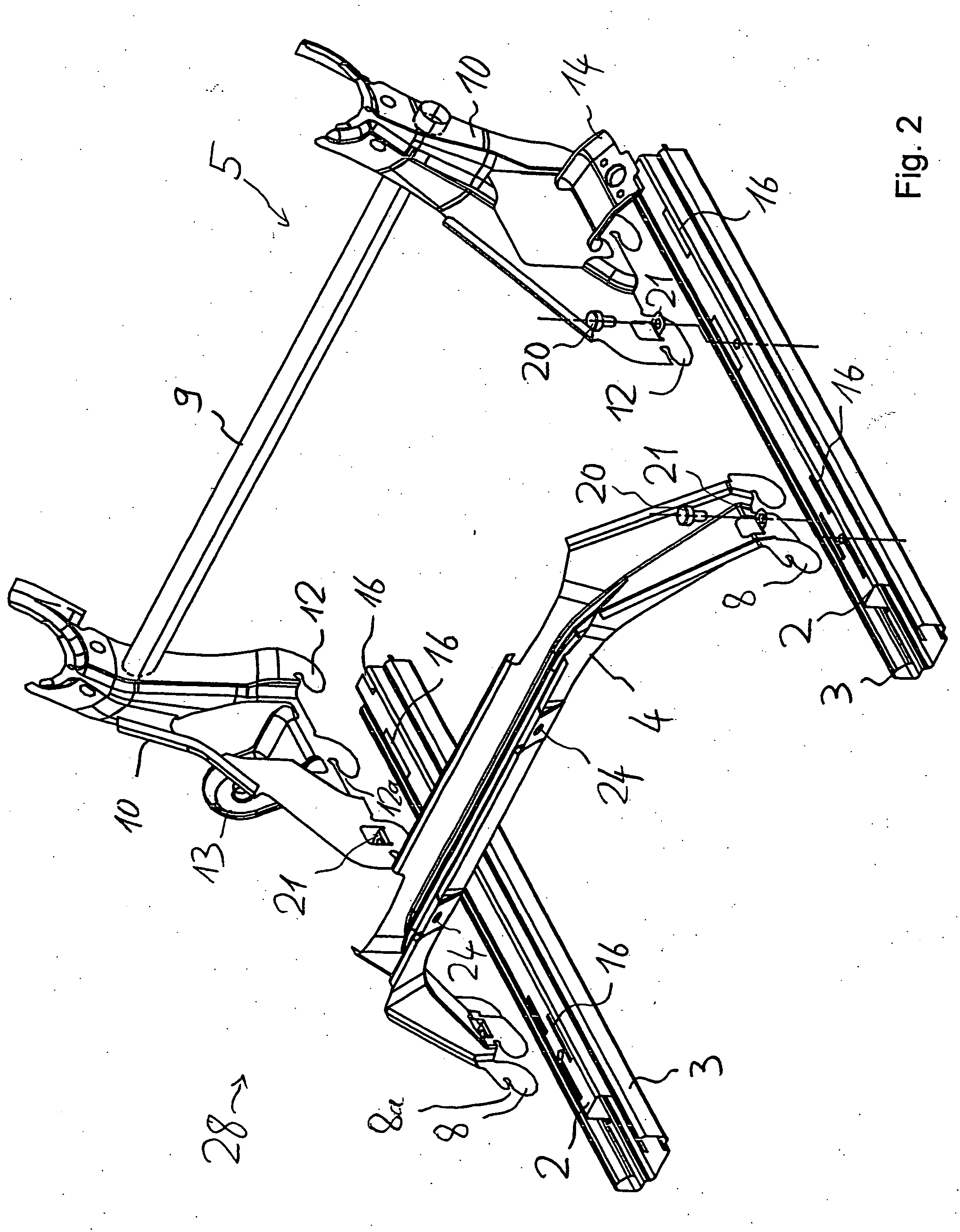 Seat structure for a motor vehicle seat