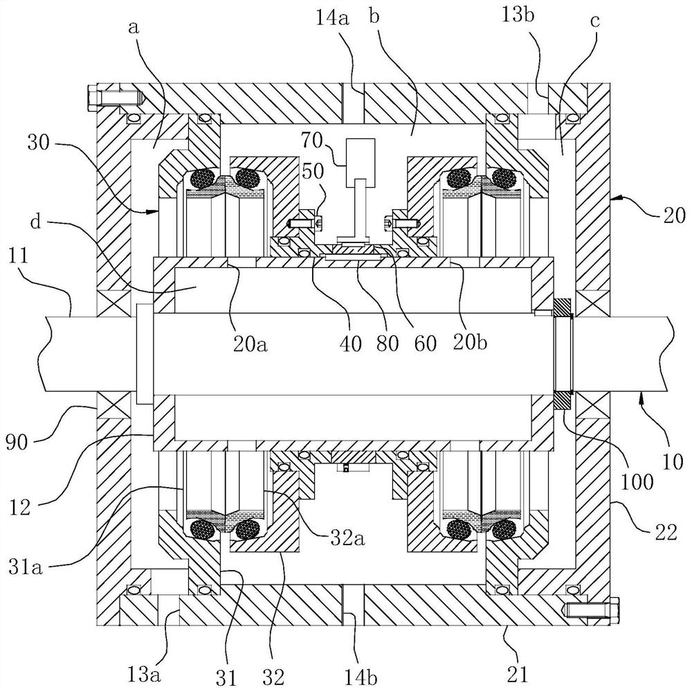 Double-floating sealing test device for simulating muddy water working condition