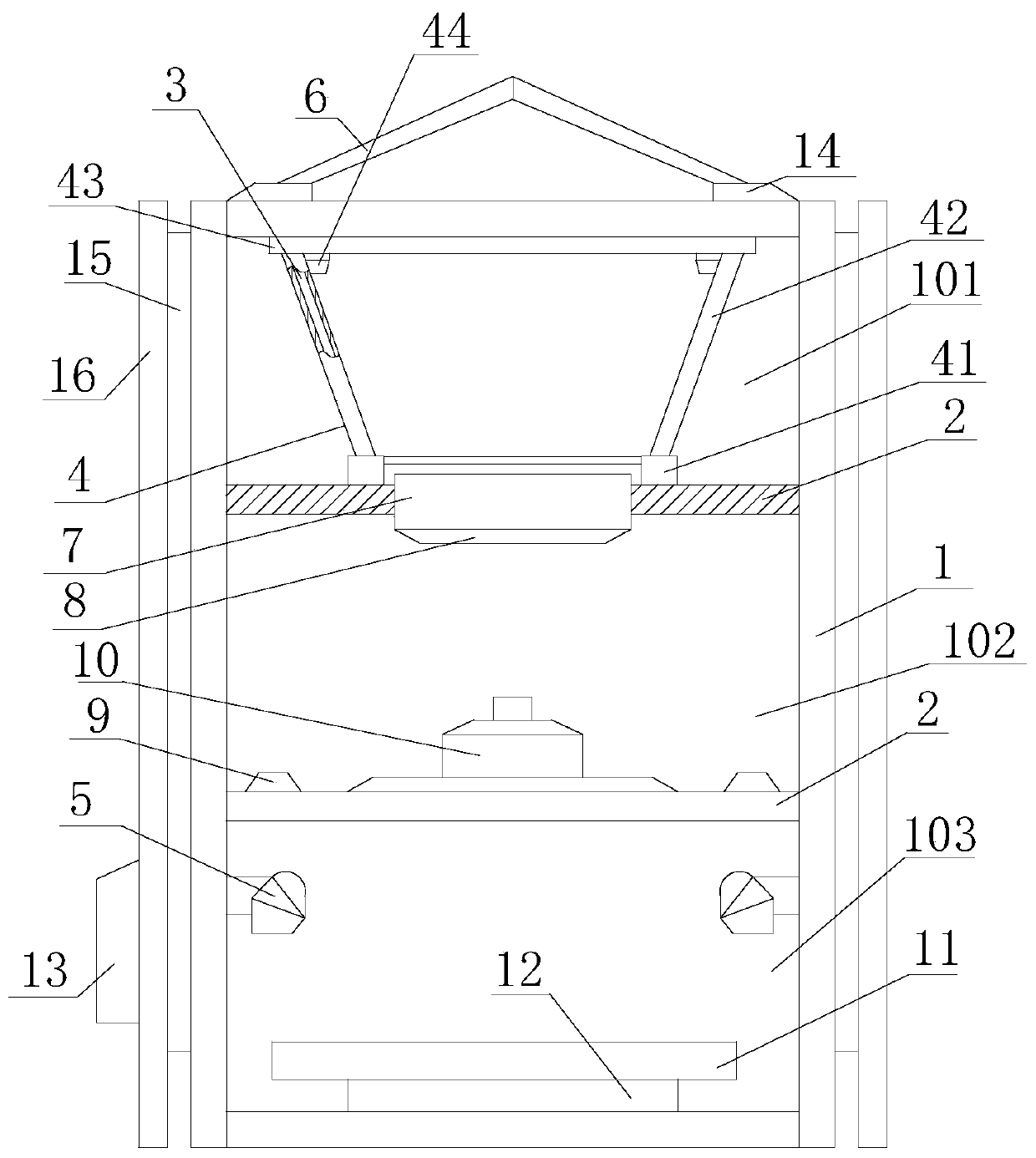 A holographic display device for display cabinets based on optical interference and diffraction