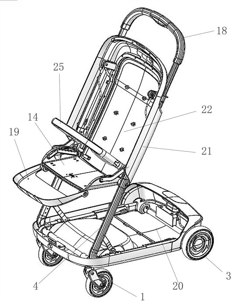 Luggage case type folding stroller