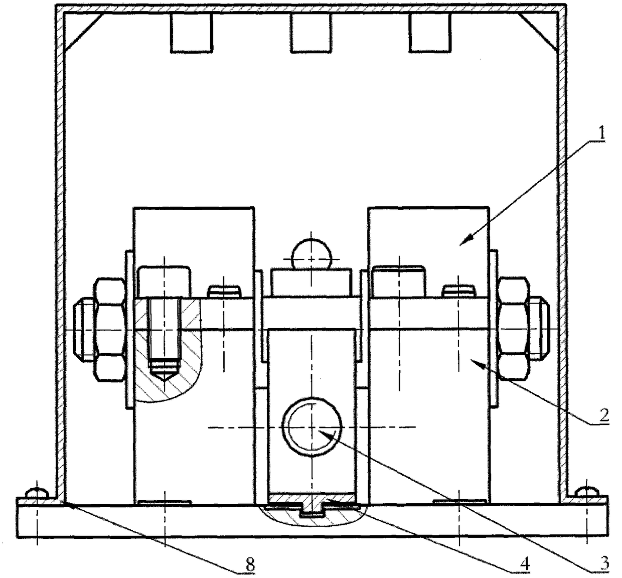 A vibrating table device for testing the dynamic characteristics of ring-shaped damping parts