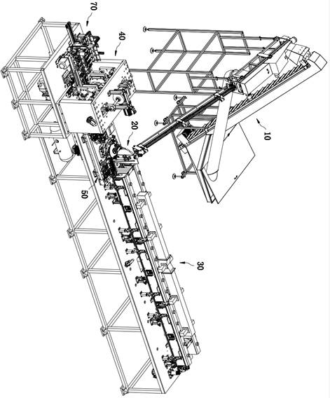 Automatic production line for blow molding of plastic bottles