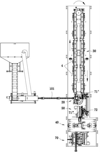 Automatic production line for blow molding of plastic bottles