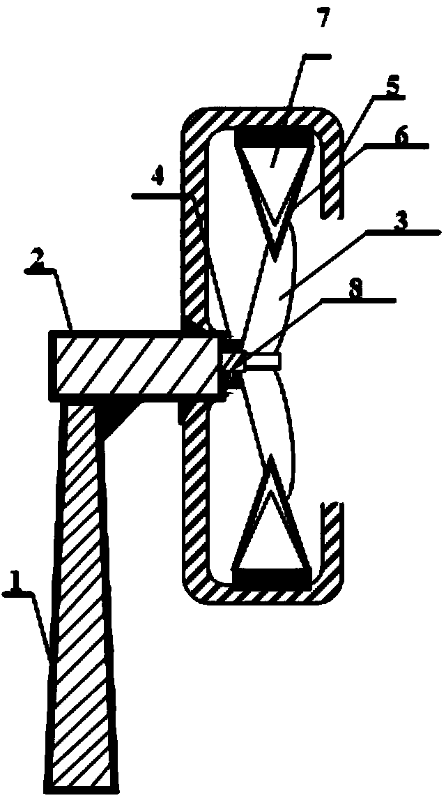 Wind-induced vibration piezoelectricity energy gathering device