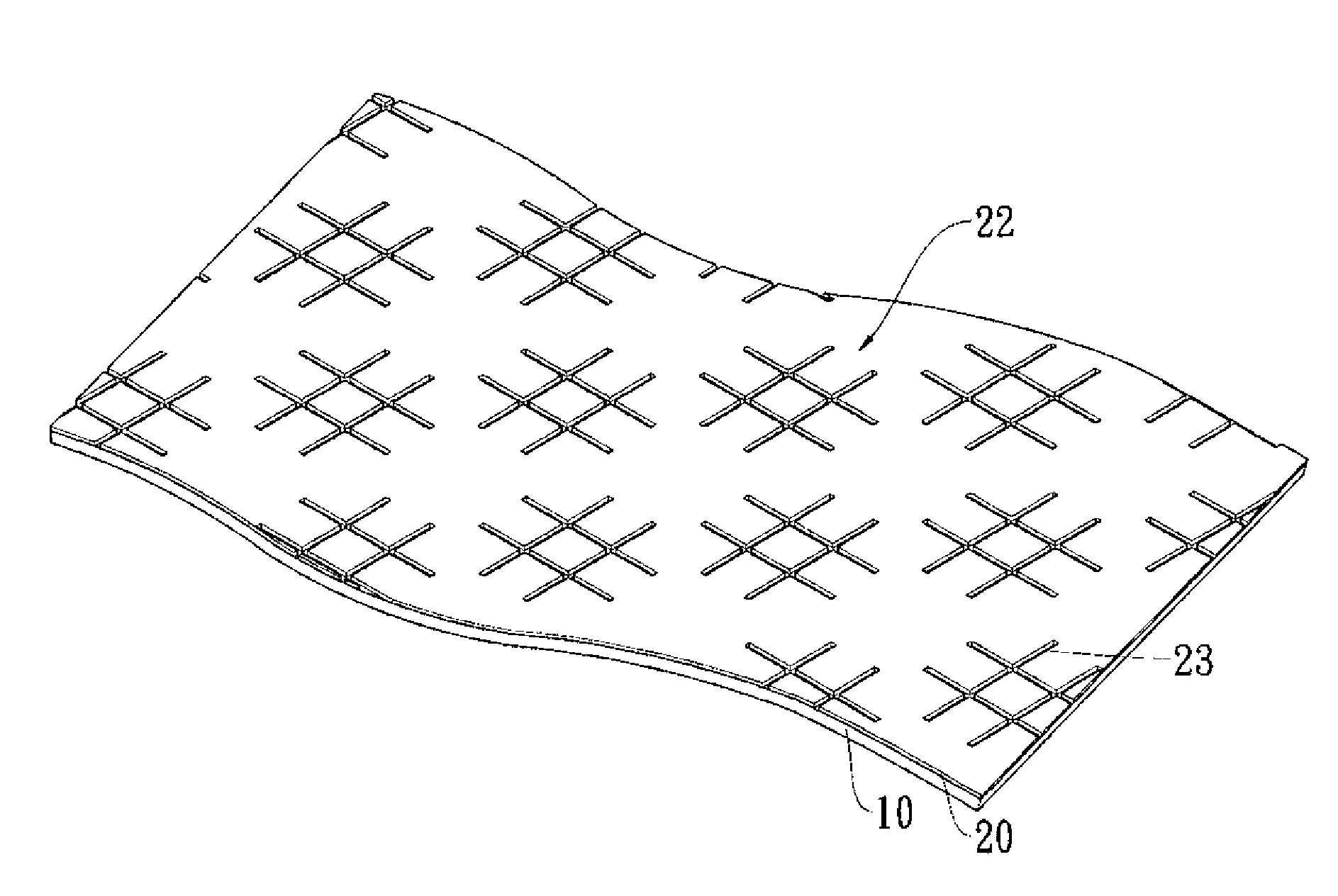 Moisture absorptive and perspiratory cloth structure