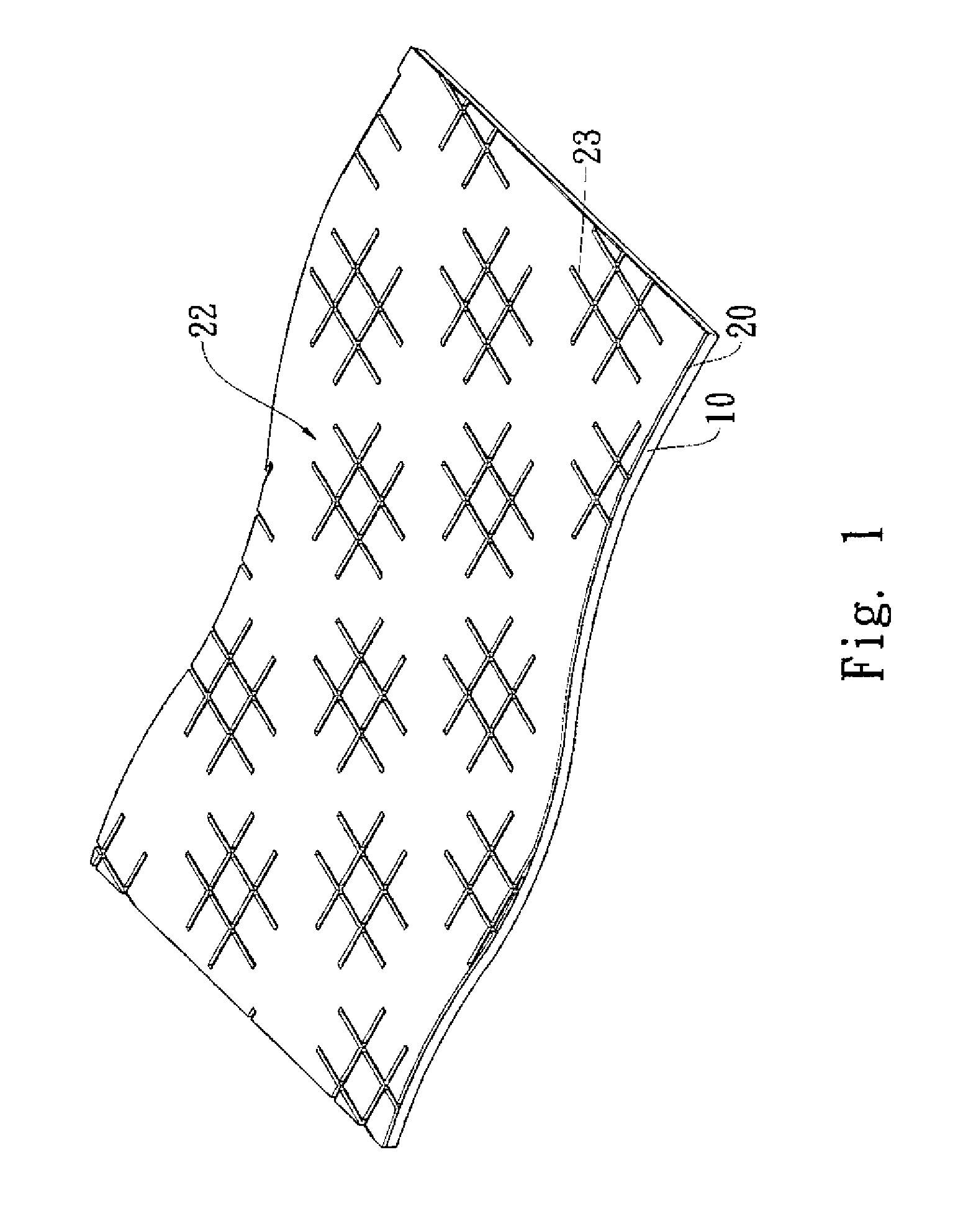 Moisture absorptive and perspiratory cloth structure