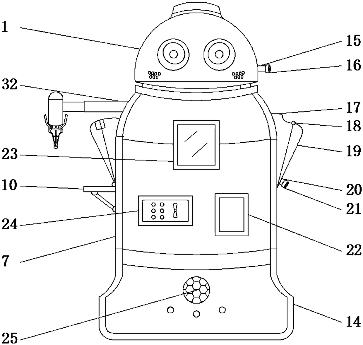 Medical robot with liquid nitrogen treatment and auxiliary oxygen supply functions