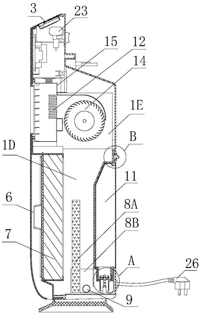 Sterilization and humidification air purification type heater