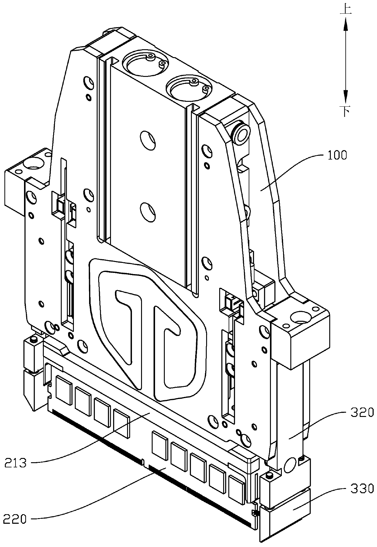 Memory bank automatic insertion and extraction mechanism and server mainboard test jig