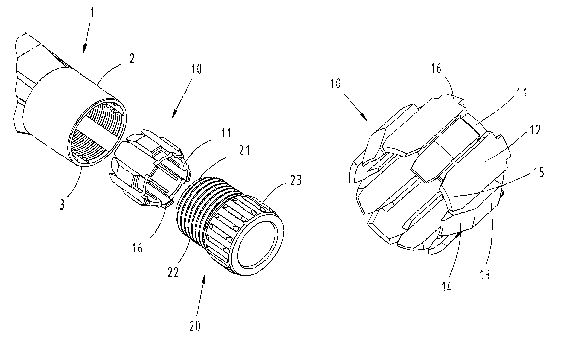 Cable clamp with clamping element