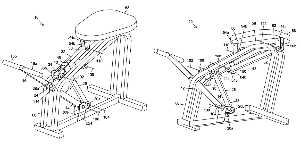 Exercise device utilizing body weight for resistance