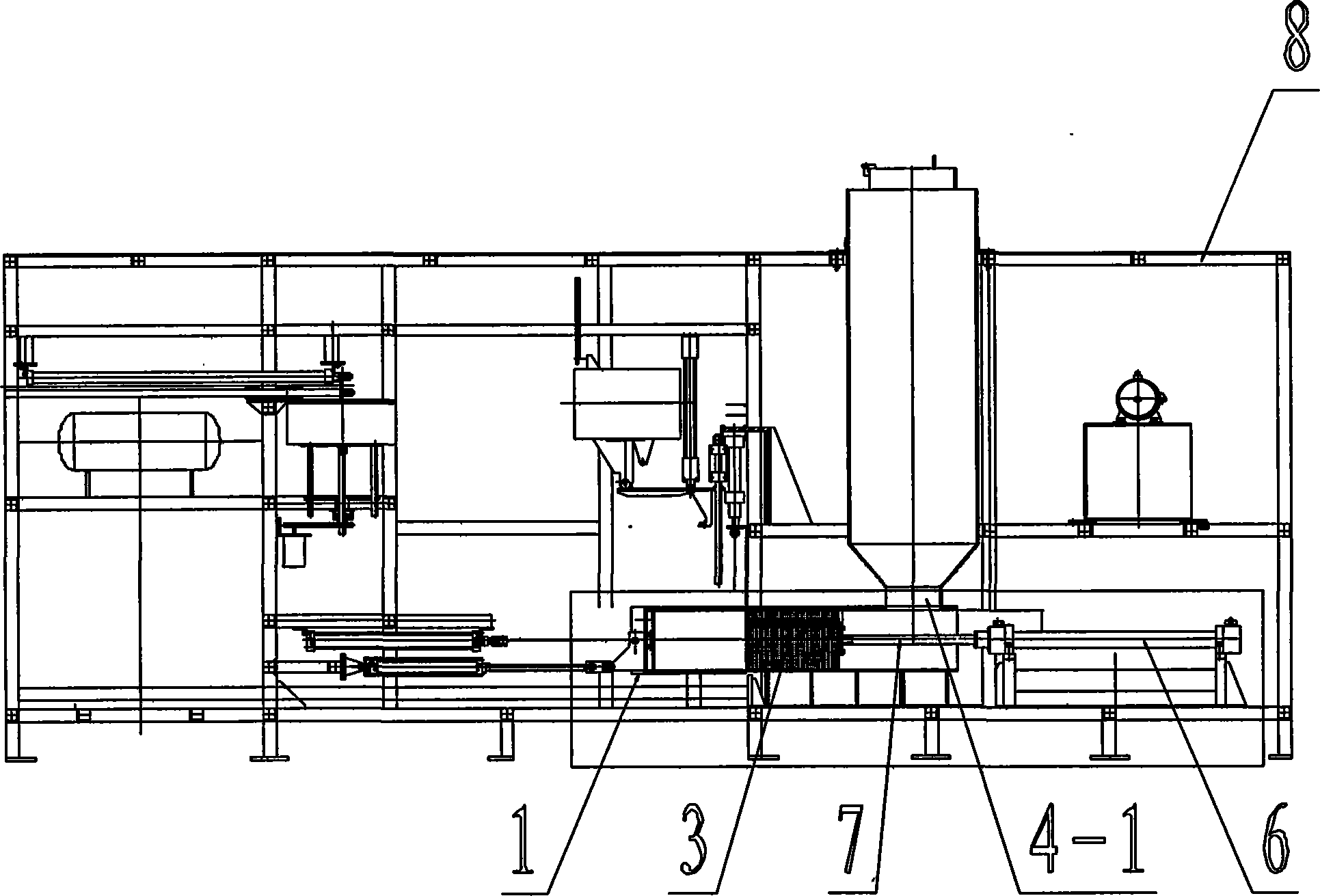 Packaging method for packaging device of rubbish packaging machine