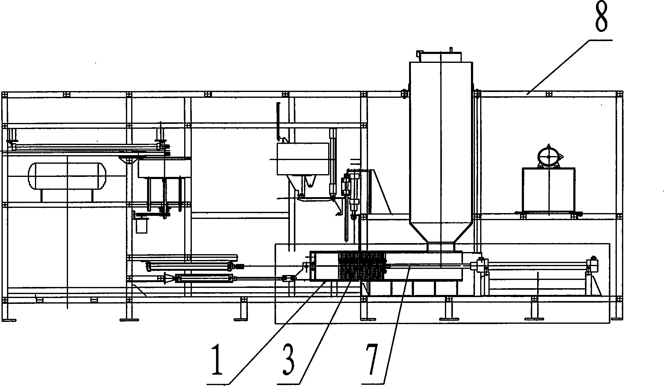 Packaging method for packaging device of rubbish packaging machine