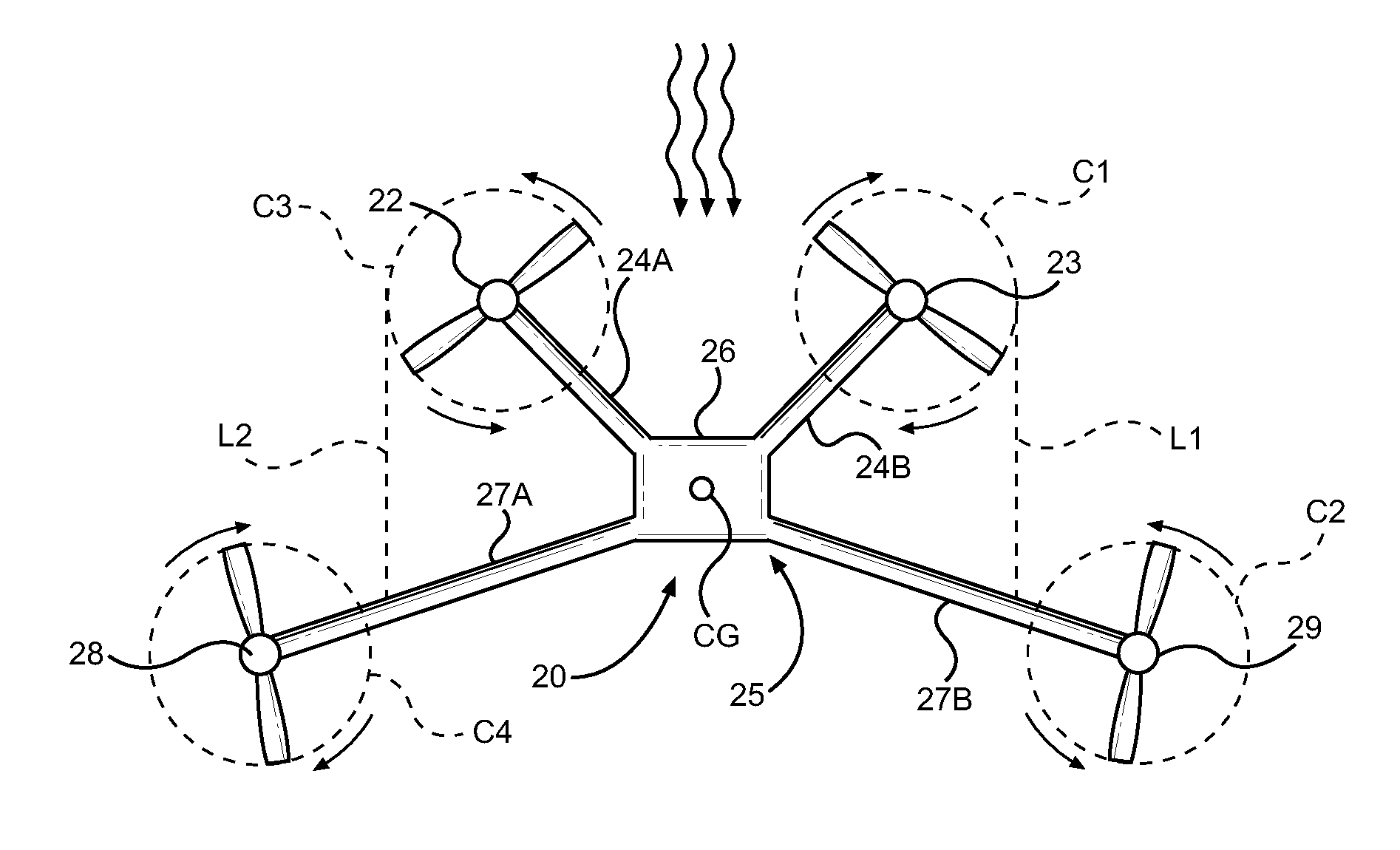 Flying electric generators with clean air rotors