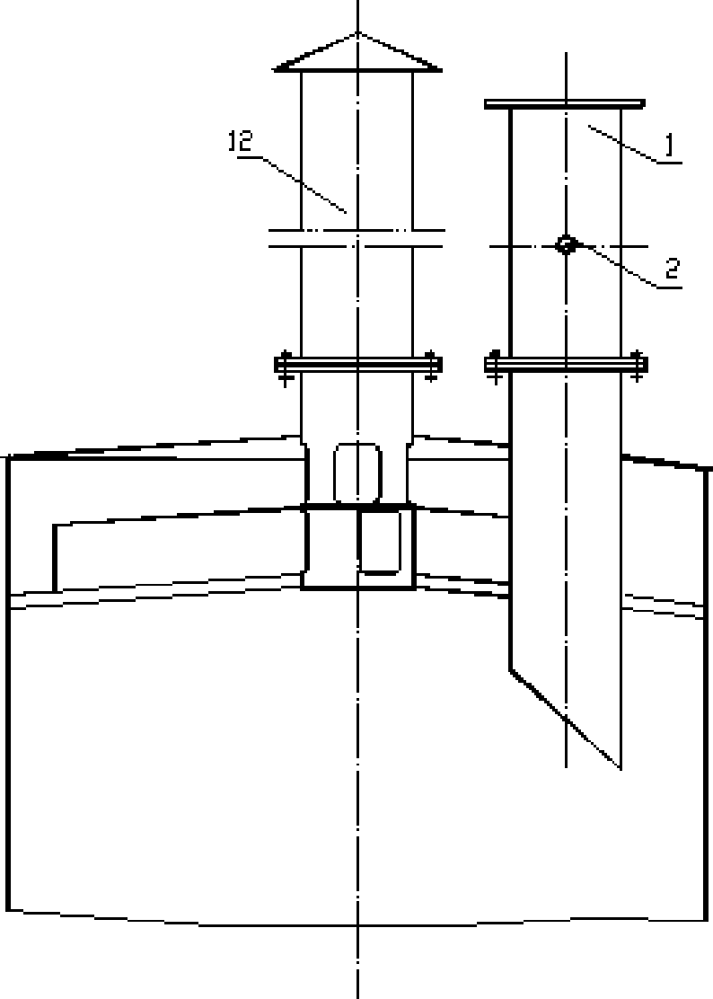 Capacity-expansion groove gas-liquid disconnecting gear