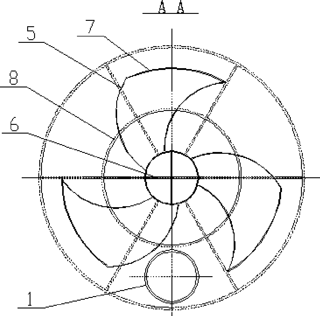 Capacity-expansion groove gas-liquid disconnecting gear