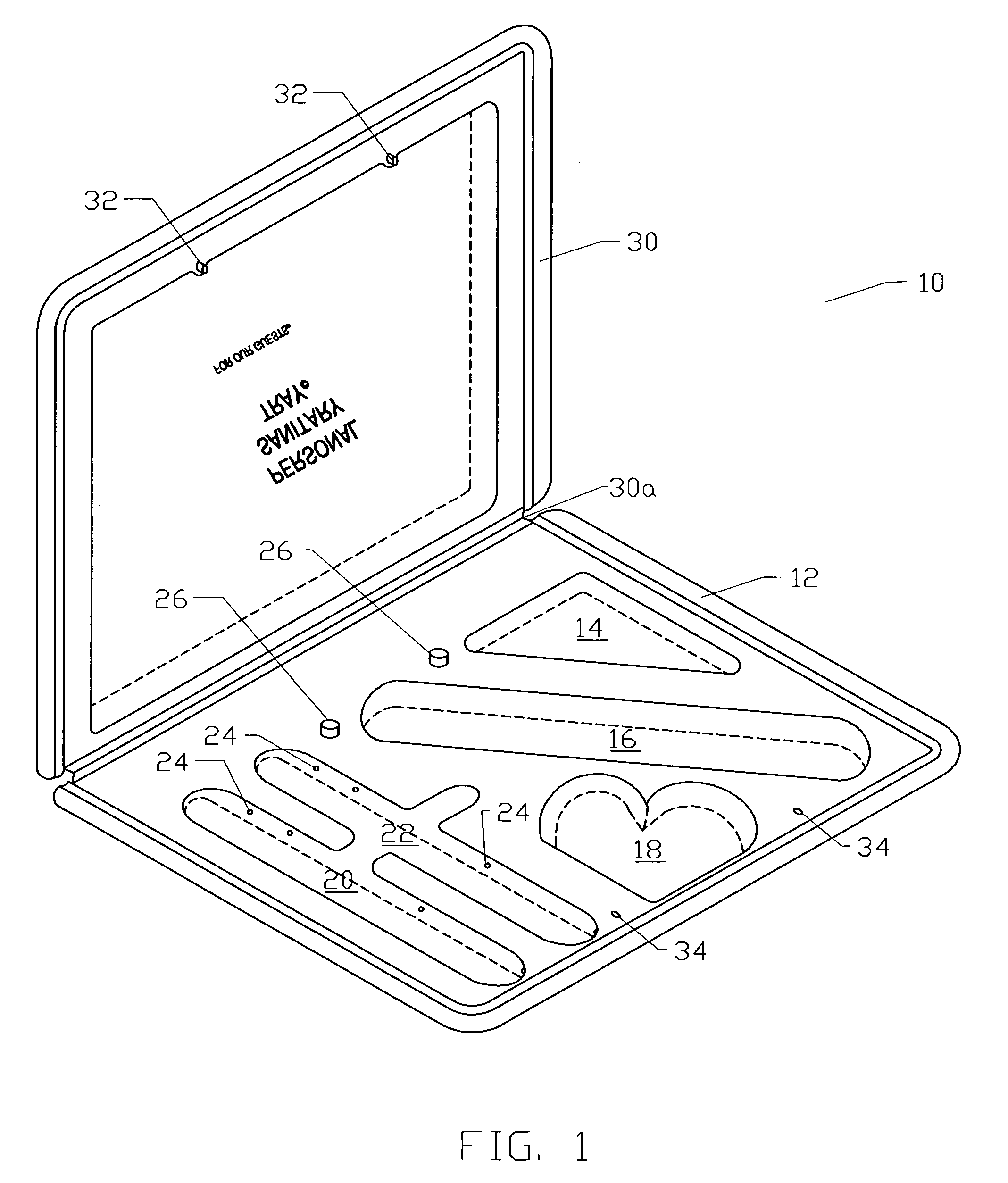 Sanitary tray for personal objects