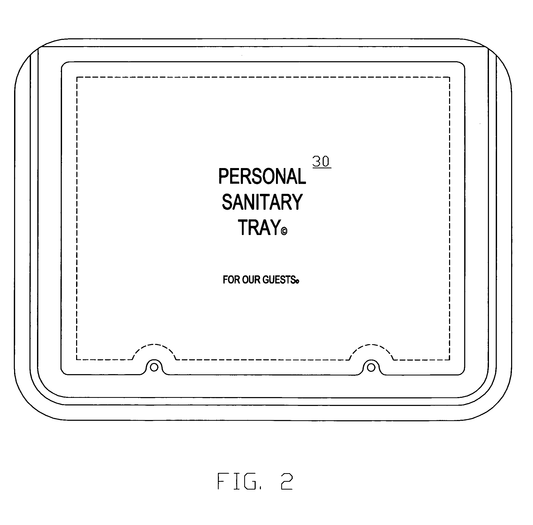 Sanitary tray for personal objects