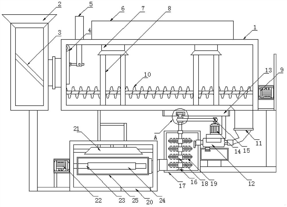 Desulfurized gypsum vertical type rotary water extractor with excellent sealing effect