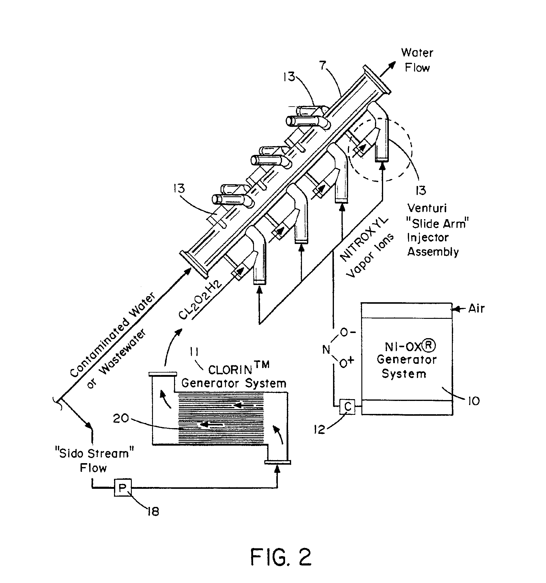 Non-chemical water treatment method and apparatus employing ionized air purification technologies for marine application