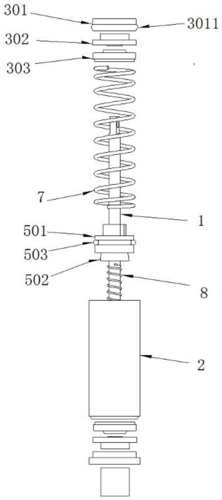 Double-outlet-rod type damping buffer