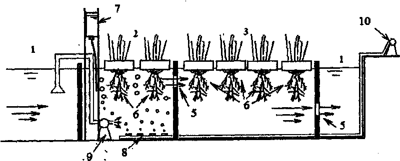 Method for treating landscape water body eutrophication pollution