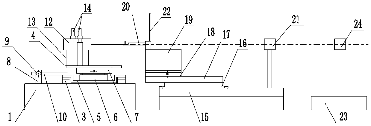 High-precision adjusting device for calibration of linear displacement sensor