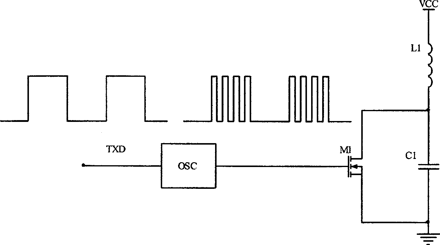 Two-way radio communication device for implanting type medical instrument