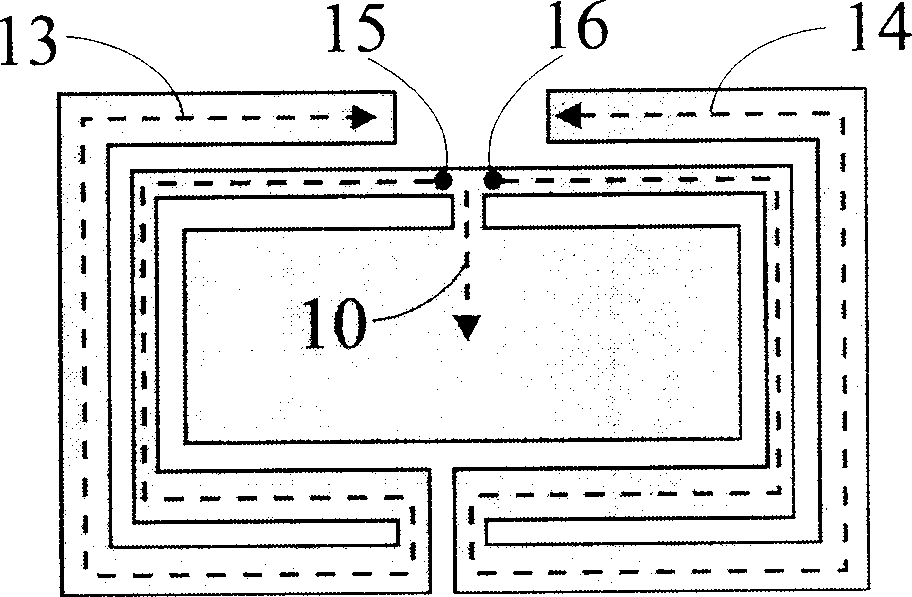 Upside down F-shape antenna