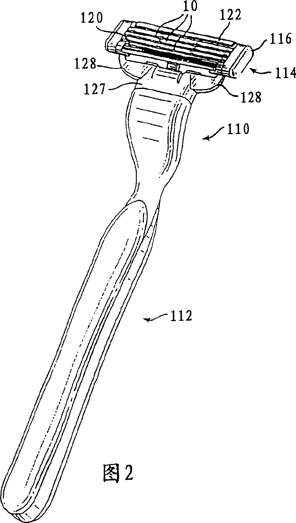 Razor blade, its preparation method and application