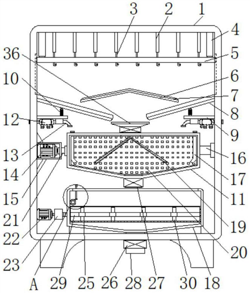 A rolling grape destemming device