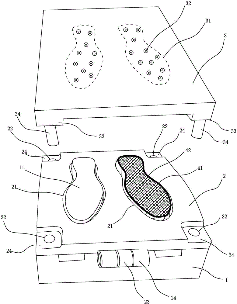 Rubber sole injection mold and injection molding method