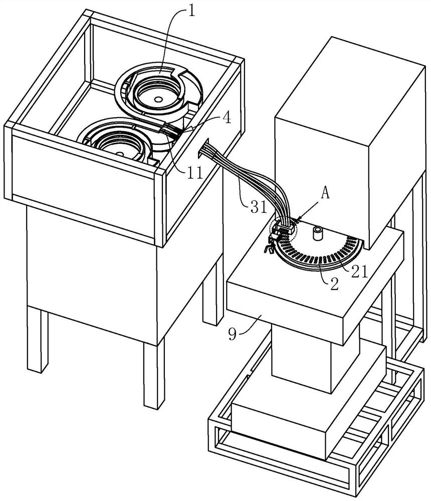 Pneumatic intelligent feeding equipment of spring grinder