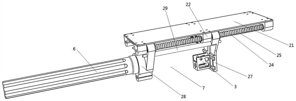 Flat shooting type grenade launcher