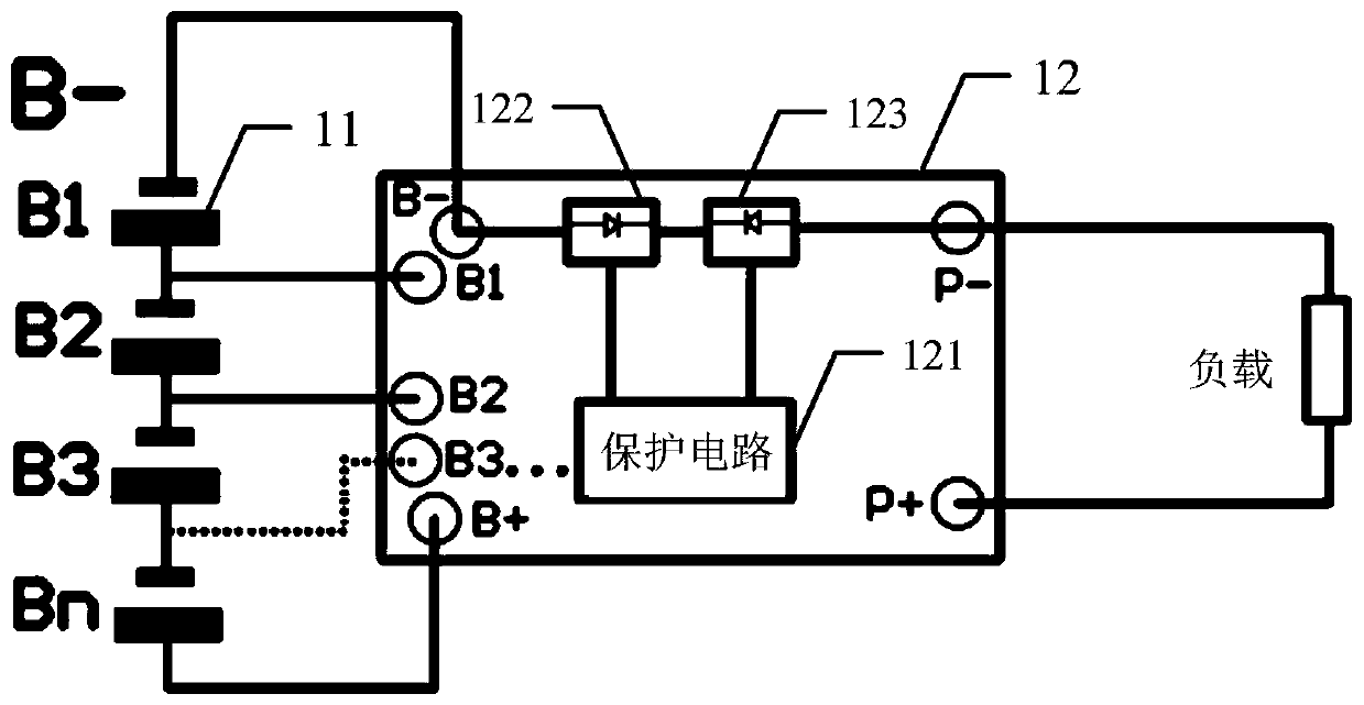 Short-circuit test circuit, tester and method for negative electrode protection type lithium battery protection board