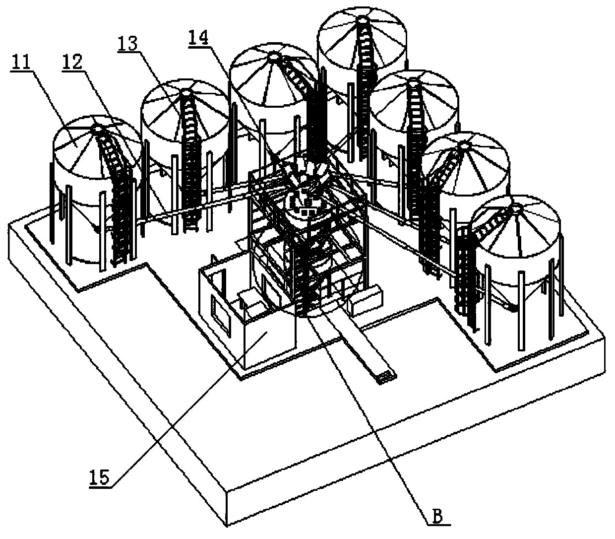 Feed supply system for pig farm