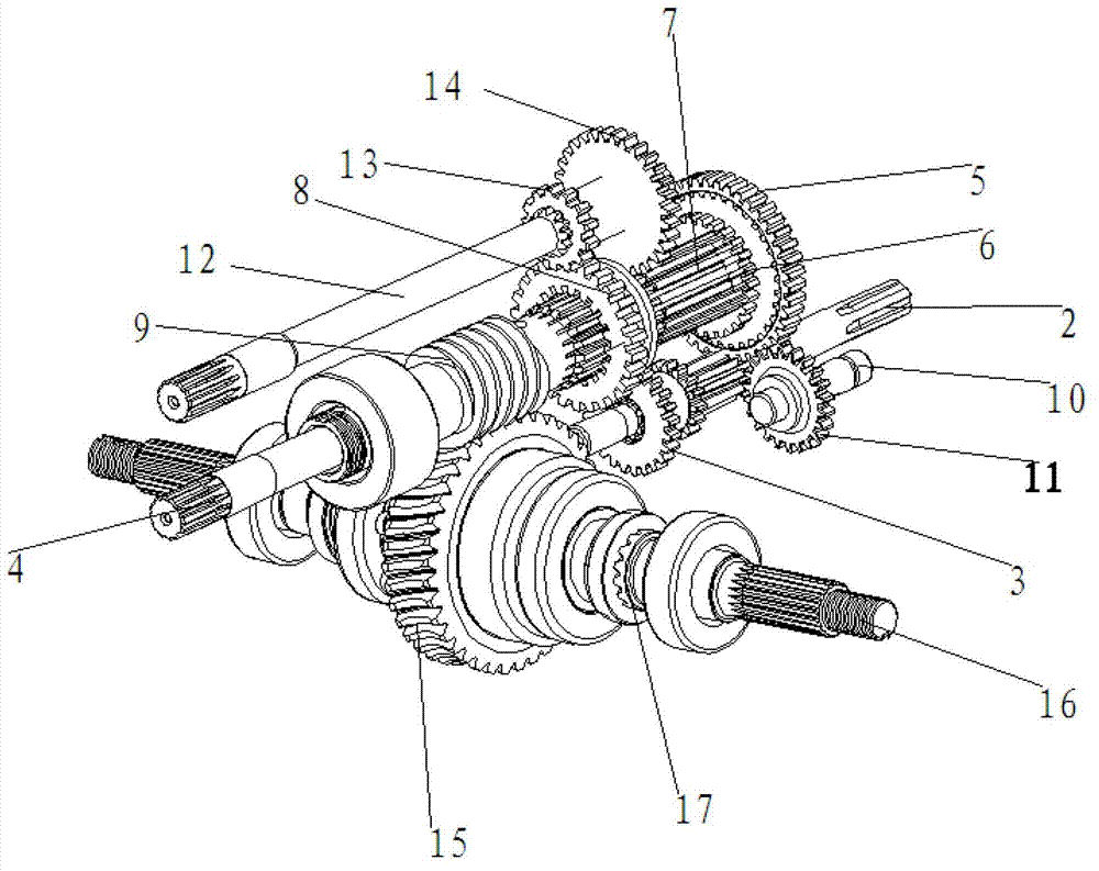 Mini-tiller gear shift speed change mechanism and mini-tiller thereof