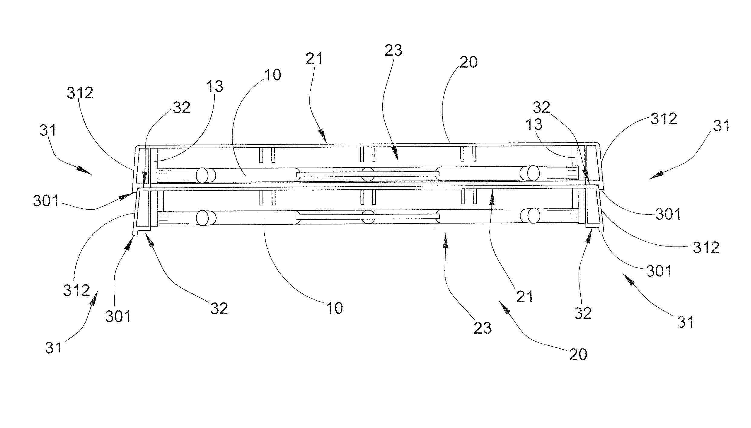 Foldable table with stacking arrangement