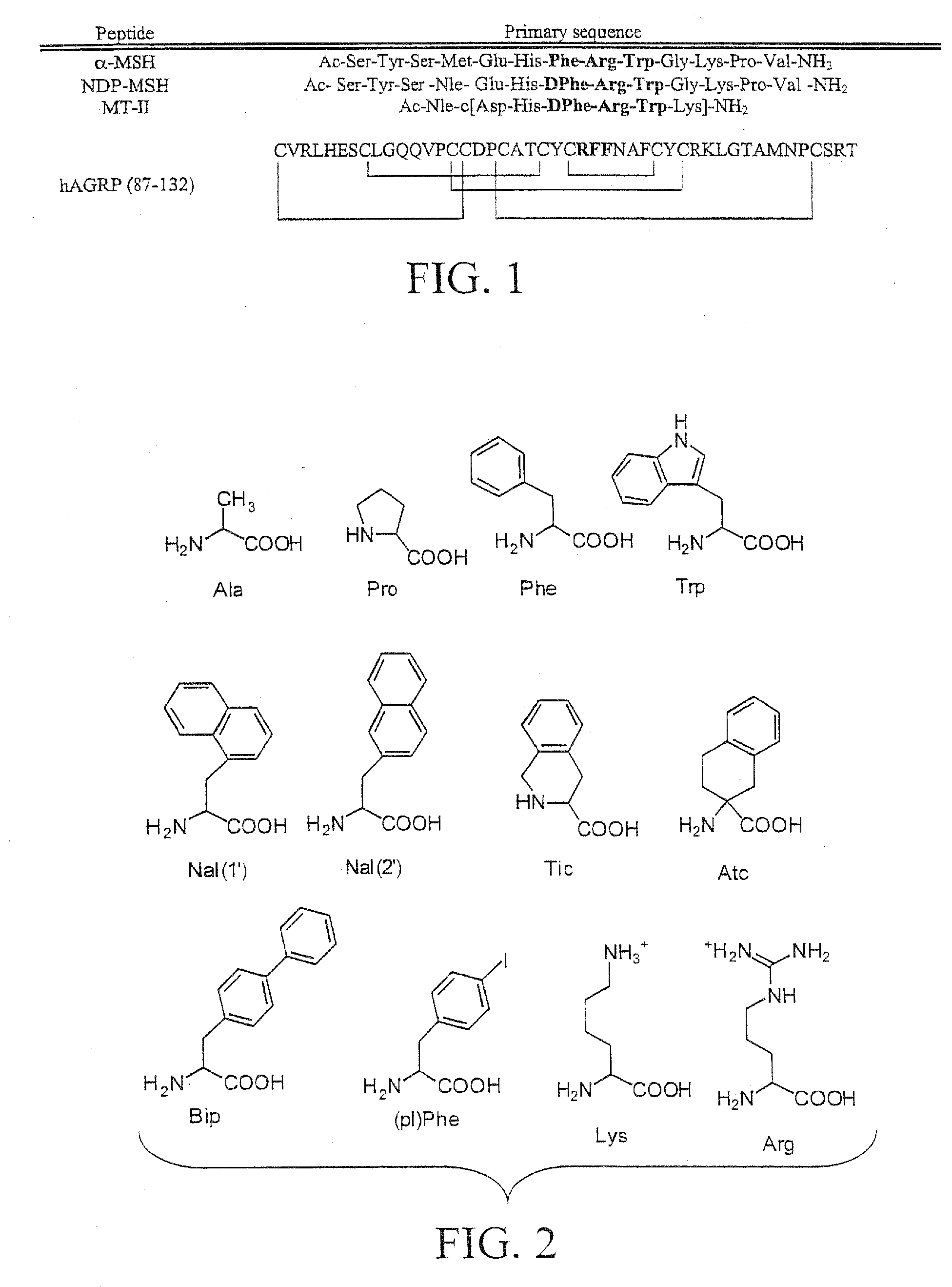 Novel Melanocortin Receptor Templates, Peptides, and Use Thereof