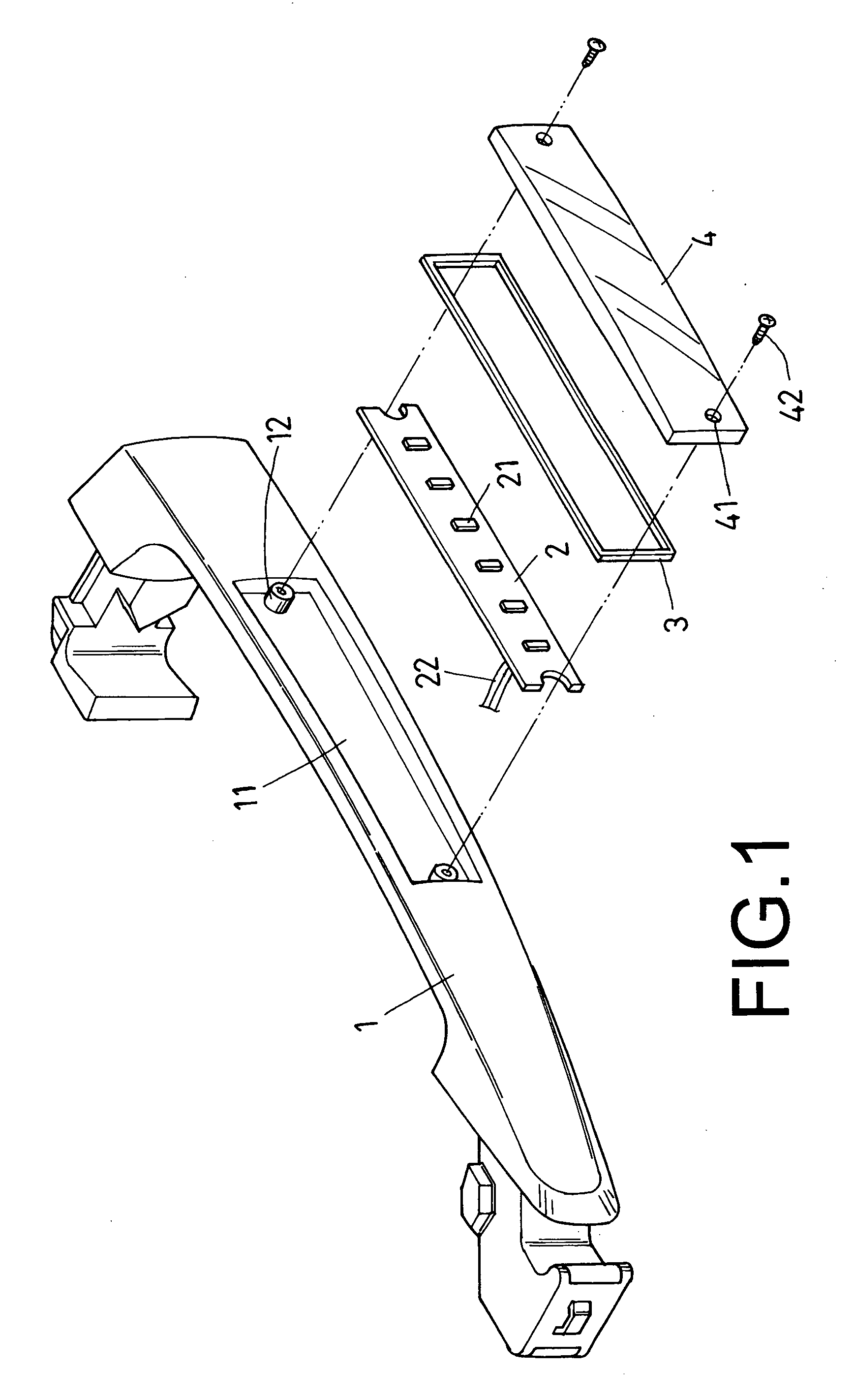 Door-handle warning lamp for an automobile