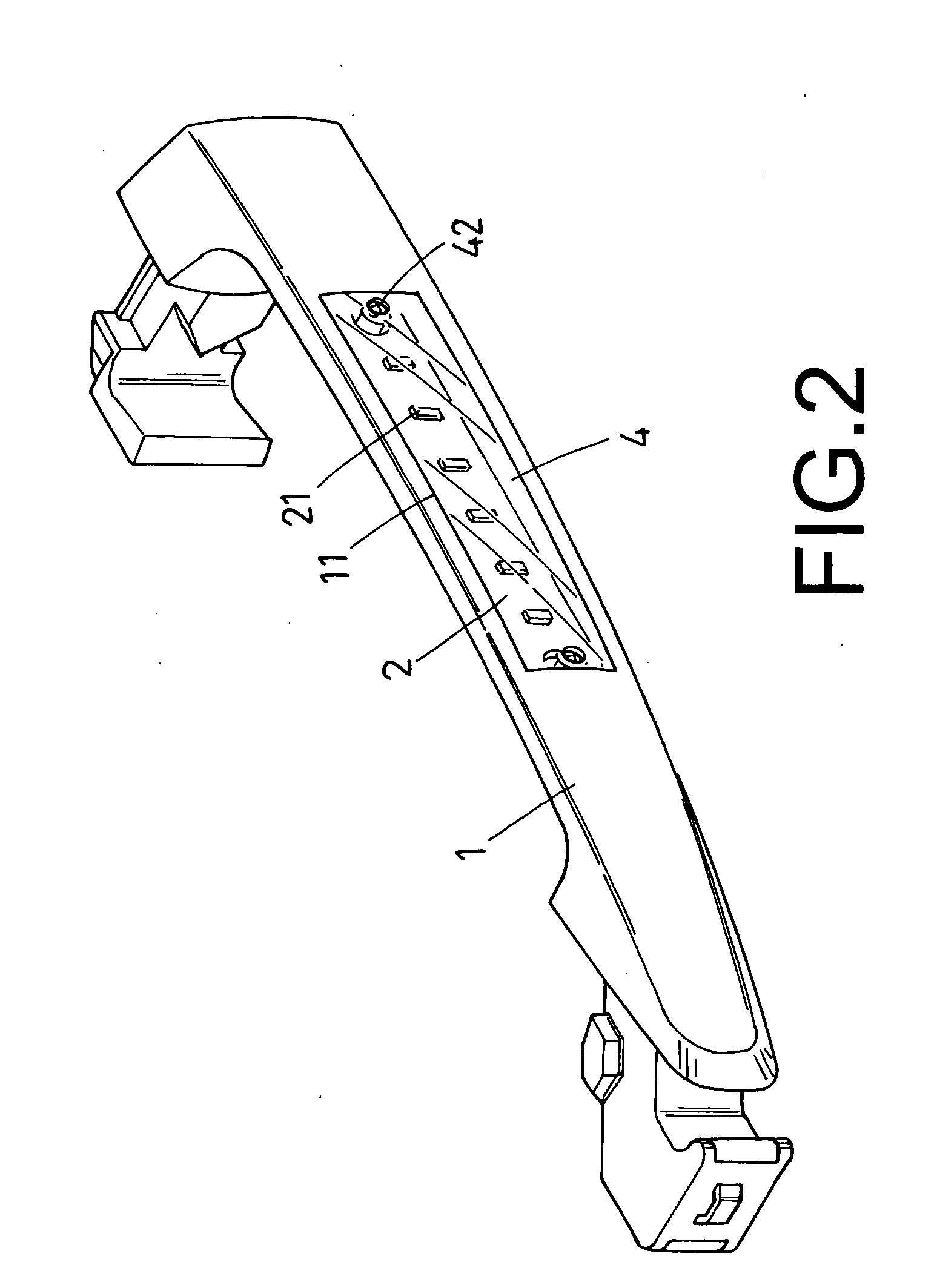 Door-handle warning lamp for an automobile