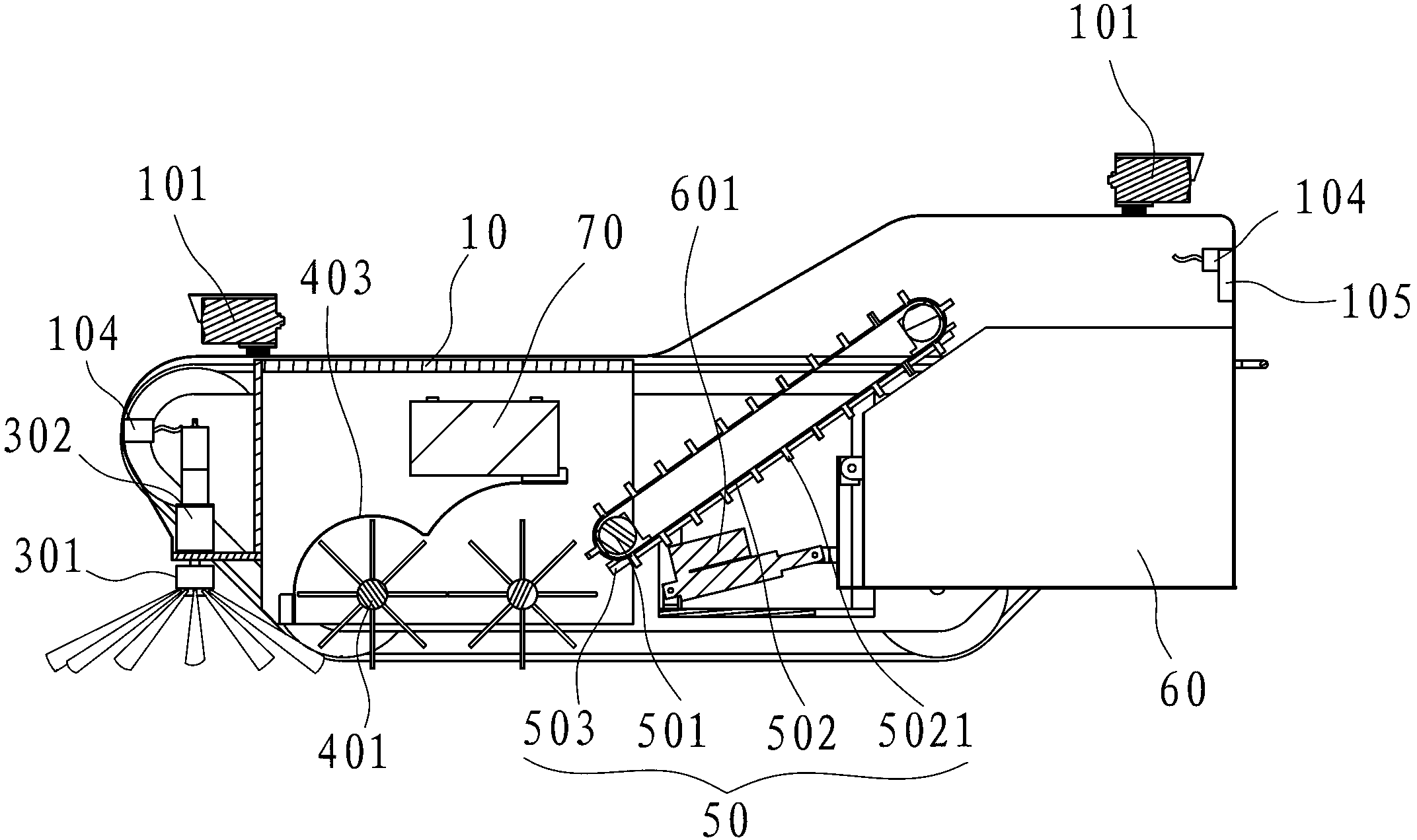 Ground sweeping robot