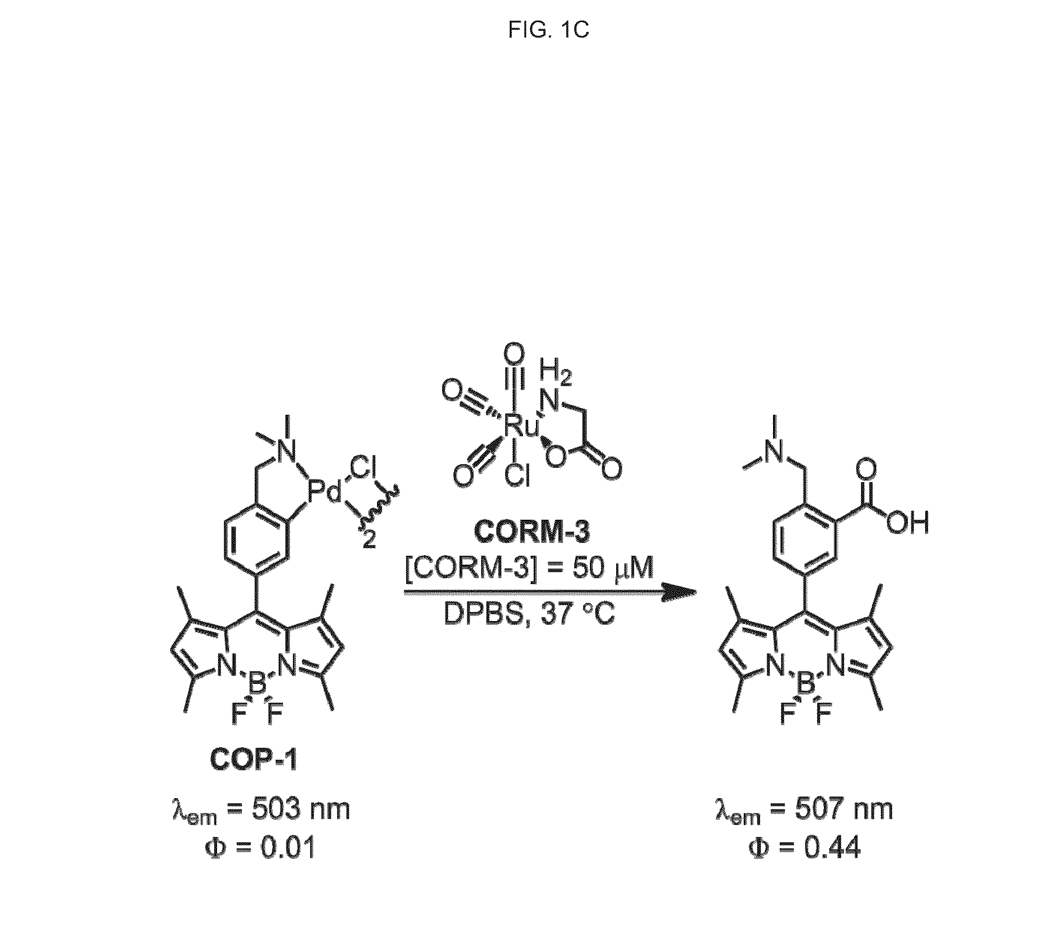 Reaction-based fluorescent probe for selective detection of carbon monoxide using metal-mediated carbonylation